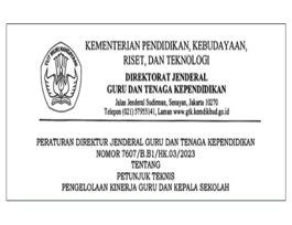 Perdirjen GTK Tentang Juknis Pengelolaan Kinerja Guru Dan Kepala Sekolah